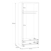Forte Шкаф шириной 80 см с ящиком Econobox, белый/дуб Puccini, ECBS823-M870 - Home Club, изображение 7