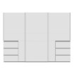 Forte Шкаф-купе 270 см с ящиками Winn 2, белый, W2QS13331-120 - Home Club, изображение 2