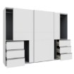 Forte Шкаф-купе 270 см с ящиками Winn 2, белый, W2QS13331-120 - Home Club, изображение 5