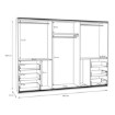Forte Шкаф-купе 270 см с ящиками Winn 2, белый, W2QS13331-120 - Home Club, изображение 7