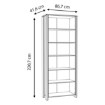 Forte Висока відкрита шафа Clif Old – Wood Vintage/Бетон, CLFR716-C546 - Home Club, зображення 4