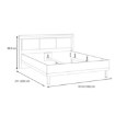 Forte Двоспальне ліжко 160x200 см Dalate Дуб Катанія/Чорний, DQLL2162-M300A - Home Club, зображення 4