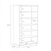 Forte Шафа для взуття 70 см Net106 Білий/Бетон, BTS321-C296A - Home Club, зображення 6