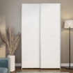 Forte Розсувна шафа 120 см, біла, HMNS62232-120 - Home Club, зображення 3