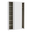 Forte Розсувна шафа 120 см, біла, HMNS62232-120 - Home Club, зображення 7