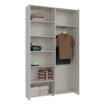 Forte Розсувна шафа 120 см, біла, HMNS62232-120 - Home Club, зображення 9