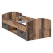 Forte Підліткове ліжко з висувними ящиками 90x200 см Winnie Old – Wood Vintage/Бетон, WNL09-C943 - Home Club, зображення 4