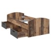 Forte Підліткове ліжко з висувними ящиками 90x200 см Winnie Old – Wood Vintage/Бетон, WNL09-C943 - Home Club, зображення 5