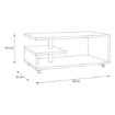 Forte Кавовий столик на коліщатках 105x60 см Bailey, дуб «Сонома», BL1T01-D30 - Home Club, зображення 3