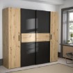 Forte Шафа 200 см Narago Дуб Artisan/Чорний, KLTS62322-M108 - Home Club