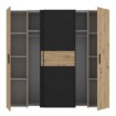 Forte Шафа 200 см Narago Дуб Artisan/Чорний, KLTS62322-M108 - Home Club, зображення 3