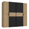 Forte Шафа 200 см Narago Дуб Artisan/Чорний, KLTS62322-M108 - Home Club, зображення 4