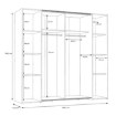 Forte Шафа 200 см Narago Дуб Artisan/Чорний, KLTS62322-M108 - Home Club, зображення 7