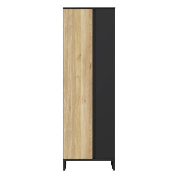 Forte Шафа 70 см Quayle Чорний/Дуб Mauvella, QXLS722-M733 - Home Club