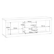 Forte Тв-тумба 150 см Baccio, дуб песочный/белый, BCCT134-T19 - Home Club, изображение 4