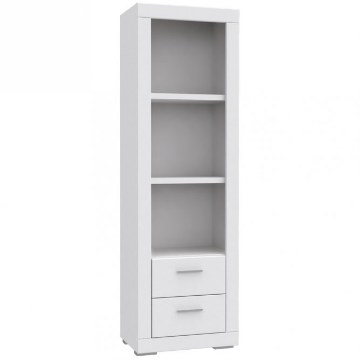 Forte Вузька шафа з висувними ящиками Snow, біла, SNWR72-C50 - Home Club