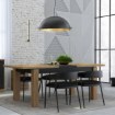 Forte Розкладний стіл 160x90 см Kaszimiro, дуб Waterford/чорний, TBLT7016-M465 - Home Club