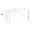 Forte Розкладний стіл 160x90 см Kaszimiro, дуб Waterford/чорний, TBLT7016-M465 - Home Club, зображення 7