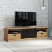 Forte Тв-тумба з висувними ящиками, 200 см, Kaszimiro, дуб Waterford/чорний, KZMT231-M328 - Home Club