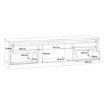 Forte Тв-тумба з висувними ящиками, 200 см, Kaszimiro, дуб Waterford/чорний, KZMT231-M328 - Home Club, зображення 8