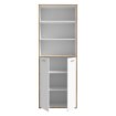 Forte Напіво відкрита шафа 85 см Keflavik, білий/дуб Artisan, KFLR821-C881 - Home Club, зображення 3