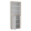 Forte Напіво відкрита шафа 85 см Keflavik, білий/дуб Artisan, KFLR821-C881 - Home Club, зображення 5