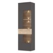 Forte Вузька вітрина з підсвічуванням, 60 см, Como, графіт/дубова дошка, COMV711LB-C175 - Home Club, зображення 5