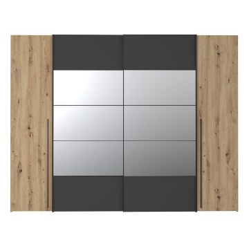 Forte Шкаф 270 см Narago, дуб Artisan/чёрный, RXGS82511-M108 - Home Club