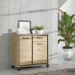 Forte Комода в стилі лофт із висувною шухлядою та 2 шафками, 90 см, Trondheim, TDHK222-C773 - Home Club