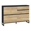 Forte Шафа для взуття 150 см із шухлядами Quayle Чорна/Дуб Mauvella, QXLK221L-M733 - Home Club, зображення 4