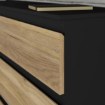 Forte Шафа для взуття 150 см із шухлядами Quayle Чорна/Дуб Mauvella, QXLK221L-M733 - Home Club, зображення 8