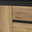 Forte Шафа для взуття 150 см із шухлядами Quayle Чорна/Дуб Mauvella, QXLK221L-M733 - Home Club, зображення 9