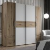 Forte Шафа 200 см з висувними ящиками Narago, дуб Artisan/білий, KLTS62324-C830 - Home Club
