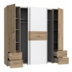 Forte Шафа 200 см з висувними ящиками Narago, дуб Artisan/білий, KLTS62324-C830 - Home Club, зображення 5