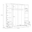 Forte Шафа 200 см з висувними ящиками Narago, дуб Artisan/білий, KLTS62324-C830 - Home Club, зображення 7