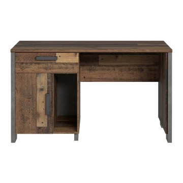 Forte Вінтажний лофт-стіл 130x60 см із шухлядою та шафкою Clif, CLFB211-C546 - Home Club