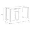 Forte Вінтажний лофт-стіл 130x60 см із шухлядою та шафкою Clif, CLFB211-C546 - Home Club, зображення 6