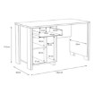 Forte Вінтажний лофт-стіл 130x60 см із шухлядою та шафкою Clif, CLFB211-C546 - Home Club, зображення 7