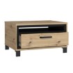 Forte Кавовий столик у стилі лофт з поличкою та шухлядою 80x60 см Trondheim Дуб Artisan/Дуб чорний, TDHT514-C773 - Home Club, зображення 5
