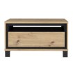 Forte Кавовий столик у стилі лофт з поличкою та шухлядою 80x60 см Trondheim Дуб Artisan/Дуб чорний, TDHT514-C773 - Home Club, зображення 7