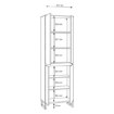 Forte Шафа 70 см Quayle Чорний/Дуб Mauvella, QXLS721-M733 - Home Club, зображення 7