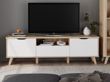 Forte Тв-тумба 180 см Vankka, дубова дошка/білий, VNKT131-L25 - Home Club