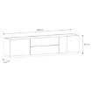Forte Тв-тумба з висувними ящиками, 200 см, Lewisville, Secret Grey/Дуб Mauvella, LWST131-M742 - Home Club, зображення 6