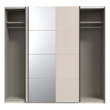 Forte Розсувна шафа з дзеркалом 220 см Ingalill, пісочний, SHMS92412-U60 - Home Club