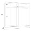 Forte Шкаф-купе с зеркалом 220 см Ingalill, песочный, SHMS92412-U60 - Home Club, изображение 6