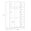 Forte Шафа 120 см Winnie Дуб Artisan/Білий, WNS831-C830 - Home Club, зображення 8