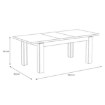 Forte Розкладний стіл 160x90 см Trondheim, дуб Artisan, ALCT44-D78 - Home Club, зображення 7
