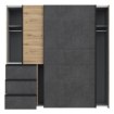 Forte Шкаф-купе 200 см с ящиками Winn 2, дуб Artisan/бетон, W2QS323E71-C752 - Home Club, изображение 3