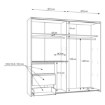 Forte Шкаф-купе 200 см с ящиками Winn 2, дуб Artisan/бетон, W2QS323E71-C752 - Home Club, изображение 7