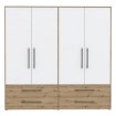 Forte Шафа 210 см із шухлядами, дуб Artisan/білий, MKSS845-C830 - Home Club, зображення 2